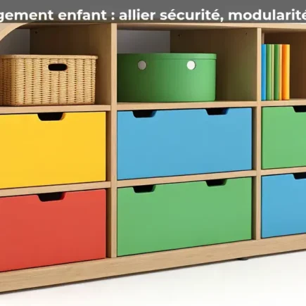 Meuble de rangement enfant : allier sécurité, modularité et esthétisme