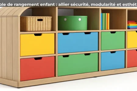 Meuble de rangement enfant : allier sécurité, modularité et esthétisme